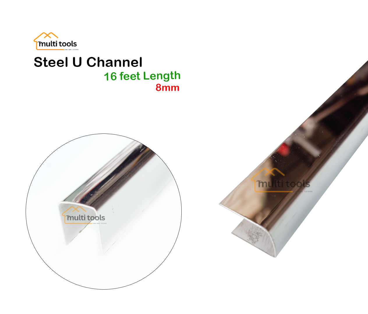 8mm X 16 Feet U Shape Steel Channel